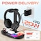 Delton Wireless Charger Headset Stand, 3 Wireless Charging Pads w/ Built-in Headphone Stand DHSWC1 - alternate 4